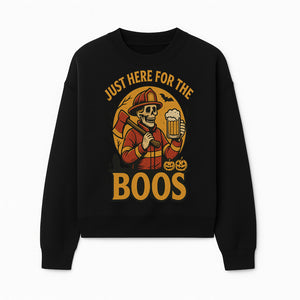 Halloween Skeleton Firefighter Beer Boos Graphic Tee, Spooky Oktoberfest T-Shirt, Funny Trick or Treat Top for Adults - Sweatshirt 1757912452632.jpg