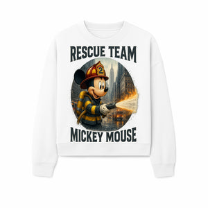 Mickey Mouse Rescue Team Firefighter Graphic Tee, Kids Fireman Shirt, Cartoon Firefighter Costume, Gift for Disney Fans - Sweatshirt 1757912452661.jpg