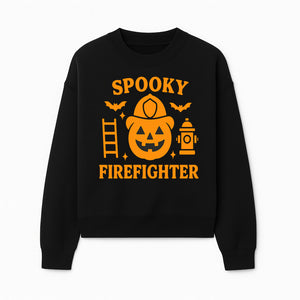 Spooky Firefighter Halloween Decor - Pumpkin Design, Fun Holiday Gift, Festive Home Decoration for Kids and Adults - Sweatshirt 1757912452671.jpg