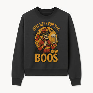 Halloween Skeleton Firefighter Beer Boos Graphic Tee, Spooky Oktoberfest T-Shirt, Funny Trick or Treat Top for Adults - Sweatshirt 1757912452807.jpg