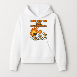 Stop Drop and Roll Fire Prevention Graphic Tee - Funny Fire Safety Humor Shirt - Hoodie 1757912452820.jpg