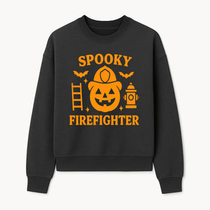 Spooky Firefighter Halloween Decor - Pumpkin Design, Fun Holiday Gift, Festive Home Decoration for Kids and Adults - Sweatshirt 1757912452839.jpg