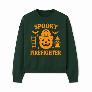 Spooky Firefighter Halloween Decor - Pumpkin Design, Fun Holiday Gift, Festive Home Decoration for Kids and Adults - Sweatshirt 1757912452943.jpg