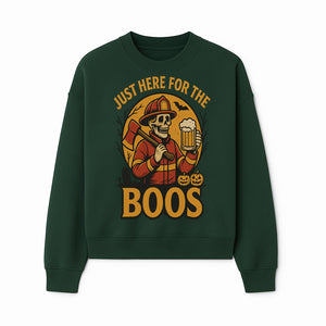 Halloween Skeleton Firefighter Beer Boos Graphic Tee, Spooky Oktoberfest T-Shirt, Funny Trick or Treat Top for Adults - Sweatshirt 1757912452959.jpg