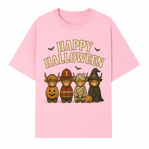 Cute Halloween Cow Decor - Happy Halloween with Pumpkin, Mummy, Firefighter, Witch Designs - Fall Festival Farmhouse Decor - T-shirt 1757912452981.jpg