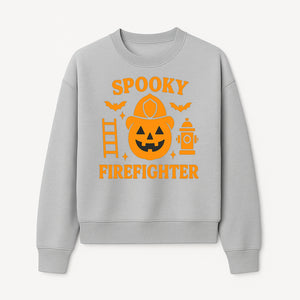 Spooky Firefighter Halloween Decor - Pumpkin Design, Fun Holiday Gift, Festive Home Decoration for Kids and Adults - Sweatshirt 1757912453091.jpg
