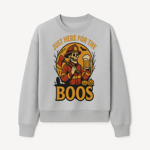 Halloween Skeleton Firefighter Beer Boos Graphic Tee, Spooky Oktoberfest T-Shirt, Funny Trick or Treat Top for Adults - Sweatshirt 1757912453106.jpg