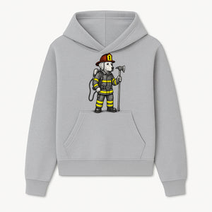 Cute Firefighter Dog Art Print | Funny Pet Decor | Gift for Dog Lovers | Cute Animal Illustration in Firefighter Uniform - Hoodie 1757912453328.jpg
