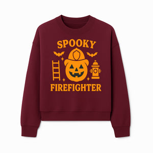Spooky Firefighter Halloween Decor - Pumpkin Design, Fun Holiday Gift, Festive Home Decoration for Kids and Adults - Sweatshirt 1757912453502.jpg