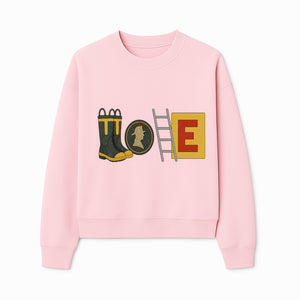 Kids' Detective-Themed Rain Boots with Ladder Icon and E Block - Fun, Stylish, Waterproof Footwear for Adventurous Play - Sweatshirt 1757912453543.jpg