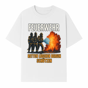 Firefighter Theme Wall Art - Retten, L schen, Bergen, Sch tzen Print for Firehouse Decor, Firefighter Gift, Rescue Heroes Artwork - T-shirt 1757912453780.jpg
