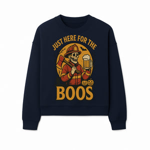 Halloween Skeleton Firefighter Beer Boos Graphic Tee, Spooky Oktoberfest T-Shirt, Funny Trick or Treat Top for Adults - Sweatshirt 1757912453801.jpg