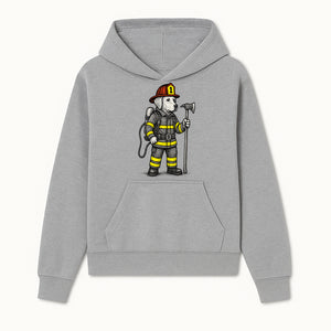 Cute Firefighter Dog Art Print | Funny Pet Decor | Gift for Dog Lovers | Cute Animal Illustration in Firefighter Uniform - Hoodie 1757912453945.jpg