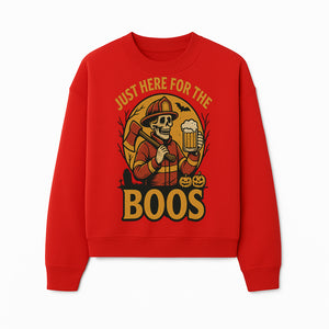 Halloween Skeleton Firefighter Beer Boos Graphic Tee, Spooky Oktoberfest T-Shirt, Funny Trick or Treat Top for Adults - Sweatshirt 1757912453946.jpg