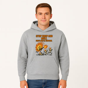 Stop Drop and Roll Fire Prevention Graphic Tee - Funny Fire Safety Humor Shirt - Hoodie 1757912454005.jpg
