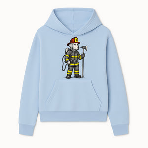 Cute Firefighter Dog Art Print | Funny Pet Decor | Gift for Dog Lovers | Cute Animal Illustration in Firefighter Uniform - Hoodie 1757912454095.jpg
