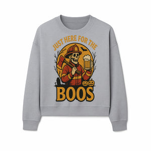 Halloween Skeleton Firefighter Beer Boos Graphic Tee, Spooky Oktoberfest T-Shirt, Funny Trick or Treat Top for Adults - Sweatshirt 1757912454115.jpg
