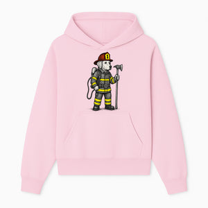 Cute Firefighter Dog Art Print | Funny Pet Decor | Gift for Dog Lovers | Cute Animal Illustration in Firefighter Uniform - Hoodie 1757912454284.jpg