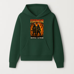 Firefighter Art Print - Feuerwehr Graphic, Heroic Firemen Design, One for All, All for One, Wall Decor, Firefighter Gift Idea - Hoodie 1757912454654.jpg