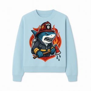 Firefighter Shark Graphic Tee - Cool Shark Fireman Design for Kids & Adults - Fun Firefighter Humor Shirt for Animal Lovers - Sweatshirt 1757912454913.jpg