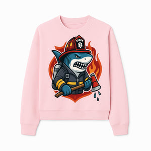 Firefighter Shark Graphic Tee - Cool Shark Fireman Design for Kids & Adults - Fun Firefighter Humor Shirt for Animal Lovers - Sweatshirt 1757912455082.jpg