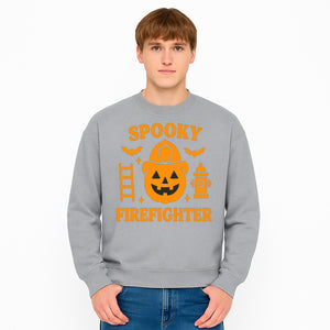 Spooky Firefighter Halloween Decor - Pumpkin Design, Fun Holiday Gift, Festive Home Decoration for Kids and Adults - Sweatshirt 1757912455203.jpg