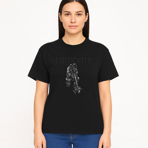 Firefighter Graphic Tee with Rescue Dog Design | Heroic Firefighter Art | Unique Gift for Firefighting Enthusiasts - T-shirt 1757912455309.jpg