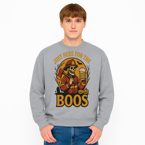 Halloween Skeleton Firefighter Beer Boos Graphic Tee, Spooky Oktoberfest T-Shirt, Funny Trick or Treat Top for Adults - Sweatshirt 1757912455439.jpg