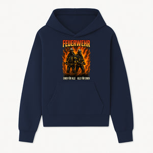 Firefighter Art Print - Feuerwehr Graphic, Heroic Firemen Design, One for All, All for One, Wall Decor, Firefighter Gift Idea - Hoodie 1757912455610.jpg