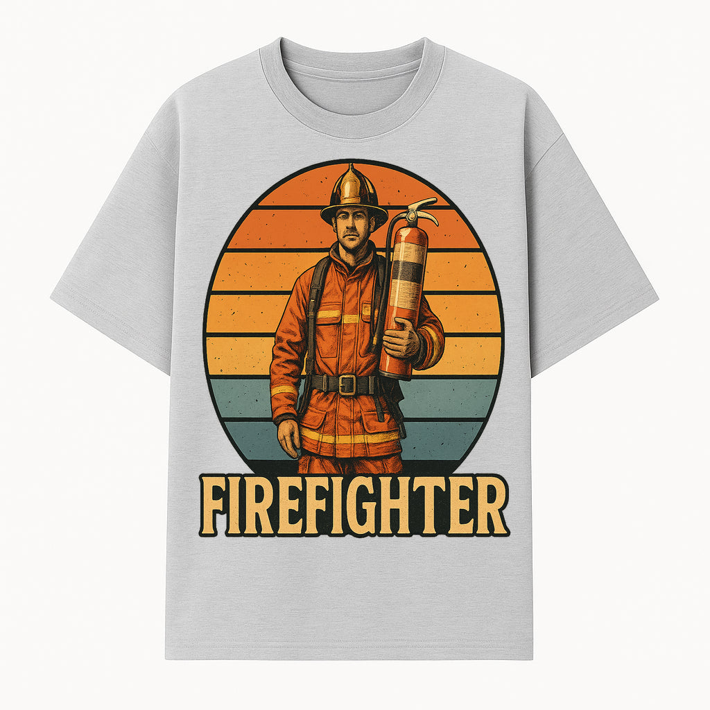 Vintage Firefighter Graphic Tee | Retro Firefighter Shirt | Fireman Apparel | Firefighting Gift | Fire Service Artwork - T-shirt 1757912455687.jpg