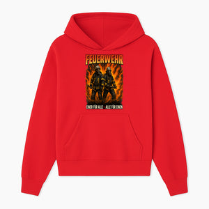 Firefighter Art Print - Feuerwehr Graphic, Heroic Firemen Design, One for All, All for One, Wall Decor, Firefighter Gift Idea - Hoodie 1757912455806.jpg