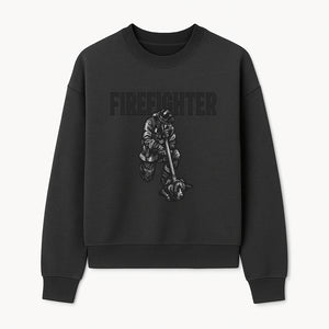 Firefighter Graphic Tee with Rescue Dog Design | Heroic Firefighter Art | Unique Gift for Firefighting Enthusiasts - Sweatshirt 1757912455891.jpg