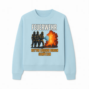 Firefighter Theme Wall Art - Retten, L schen, Bergen, Sch tzen Print for Firehouse Decor, Firefighter Gift, Rescue Heroes Artwork - Sweatshirt 1757912456098.jpg