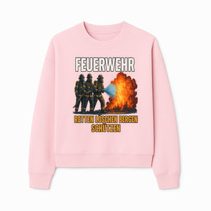 Firefighter Theme Wall Art - Retten, L schen, Bergen, Sch tzen Print for Firehouse Decor, Firefighter Gift, Rescue Heroes Artwork - Sweatshirt 1757912456263.jpg