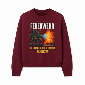 Firefighter Theme Wall Art - Retten, L schen, Bergen, Sch tzen Print for Firehouse Decor, Firefighter Gift, Rescue Heroes Artwork - Sweatshirt 1757912456402.jpg