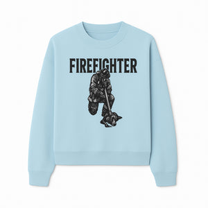 Firefighter Graphic Tee with Rescue Dog Design | Heroic Firefighter Art | Unique Gift for Firefighting Enthusiasts - Sweatshirt 1757912456445.jpg