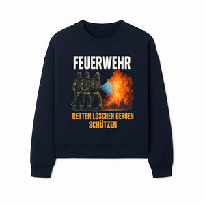 Firefighter Theme Wall Art - Retten, L schen, Bergen, Sch tzen Print for Firehouse Decor, Firefighter Gift, Rescue Heroes Artwork - Sweatshirt 1757912456608.jpg