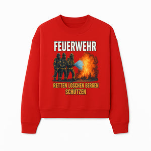 Firefighter Theme Wall Art - Retten, L schen, Bergen, Sch tzen Print for Firehouse Decor, Firefighter Gift, Rescue Heroes Artwork - Sweatshirt 1757912456814.jpg