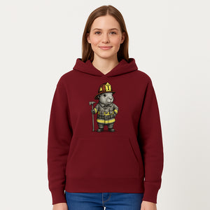 Firefighter Guinea Pig Art Print, Cute Fireman Illustration, Animal Lover Gift, Whimsical Home Decor, Unique Kids Room Wall Art - Hoodie 1757912456871.jpg