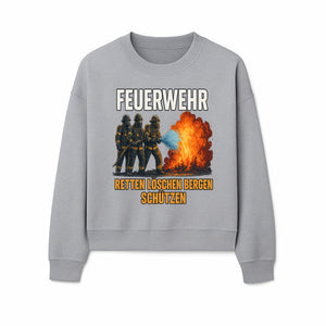 Firefighter Theme Wall Art - Retten, L schen, Bergen, Sch tzen Print for Firehouse Decor, Firefighter Gift, Rescue Heroes Artwork - Sweatshirt 1757912456974.jpg