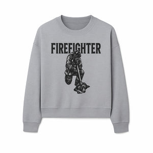 Firefighter Graphic Tee with Rescue Dog Design | Heroic Firefighter Art | Unique Gift for Firefighting Enthusiasts - Sweatshirt 1757912457318.jpg