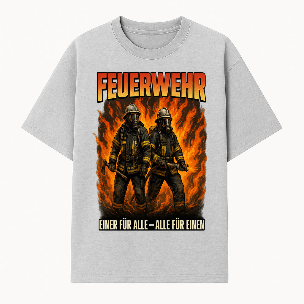 Firefighter Art Print - Feuerwehr Graphic, Heroic Firemen Design, One for All, All for One, Wall Decor, Firefighter Gift Idea - T-shirt 1757912457721.jpg