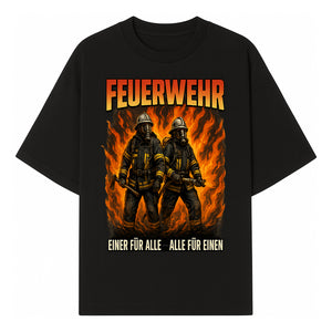 Firefighter Art Print - Feuerwehr Graphic, Heroic Firemen Design, One for All, All for One, Wall Decor, Firefighter Gift Idea - T-shirt 1757912457899.jpg