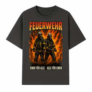 Firefighter Art Print - Feuerwehr Graphic, Heroic Firemen Design, One for All, All for One, Wall Decor, Firefighter Gift Idea - T-shirt 1757912458035.jpg