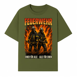 Firefighter Art Print - Feuerwehr Graphic, Heroic Firemen Design, One for All, All for One, Wall Decor, Firefighter Gift Idea - T-shirt 1757912458204.jpg