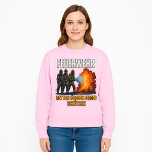 Firefighter Theme Wall Art - Retten, L schen, Bergen, Sch tzen Print for Firehouse Decor, Firefighter Gift, Rescue Heroes Artwork - Sweatshirt 1757912458529.jpg