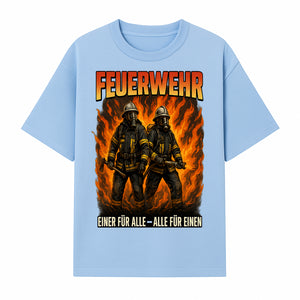 Firefighter Art Print - Feuerwehr Graphic, Heroic Firemen Design, One for All, All for One, Wall Decor, Firefighter Gift Idea - T-shirt 1757912458539.jpg