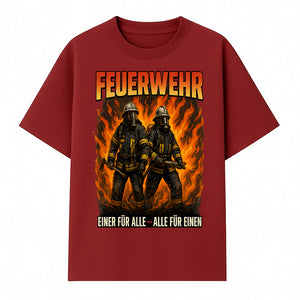 Firefighter Art Print - Feuerwehr Graphic, Heroic Firemen Design, One for All, All for One, Wall Decor, Firefighter Gift Idea - T-shirt 1757912458859.jpg