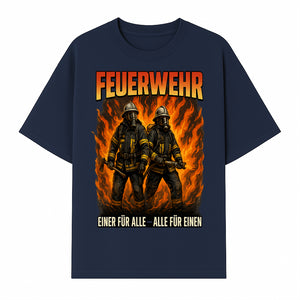 Firefighter Art Print - Feuerwehr Graphic, Heroic Firemen Design, One for All, All for One, Wall Decor, Firefighter Gift Idea - T-shirt 1757912459031.jpg