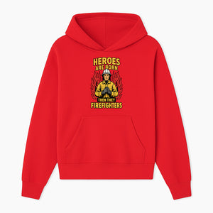 Heroes Are Born Then They Become Firefighters - Firefighter Appreciation Graphic Tee - Hoodie 1757912460524.jpg